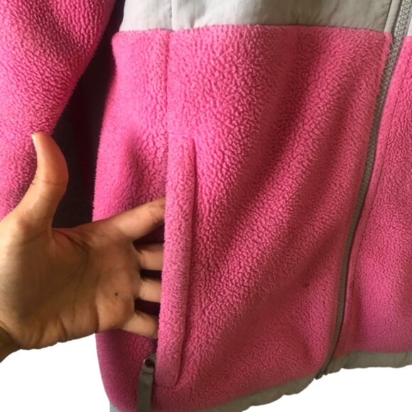 The North Face Youth Girls Fleece Jacket Size XL Fleece Pink and Gray - Picture 5 of 11